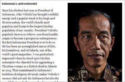 Presiden Jokowi Masuk 100 Orang Paling Berpengaruh Dunia Versi TIME