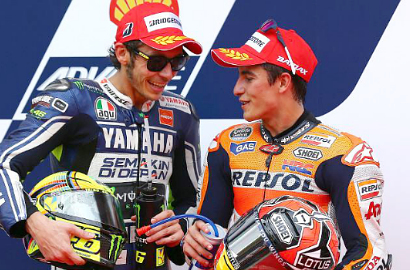 Dikalahkan Valentino Rossi, Marquez: Dia Masih Idolaku