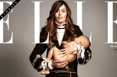 Pose Menyusui Bayi untuk Sampul ELLE, Nicole Trunfio Tuai Kritikan