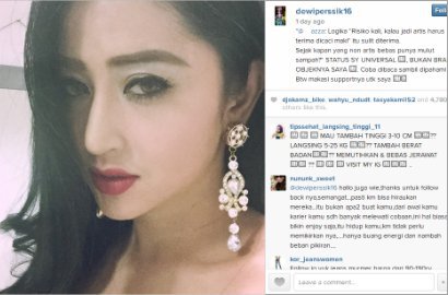 Dewi Persik Ngamuk di Instagram Gara-Gara Ulah Haters