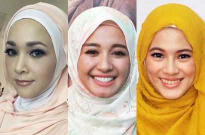 Alyssa, Bella dan Maia Estianty Berhijab, Cantik Mana?