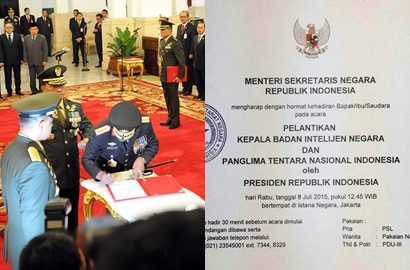 Undangan Salah Ketik, Pelantikan Kepala BIN Sutiyoso Berjalan Lancar