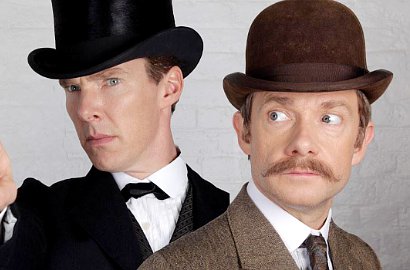 Intip Gaya Klasik Benedict dan Martin Freeman untuk 'Sherlock' Spesial