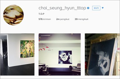 T.O.P Tembus 2 Juta Followers di Instagram