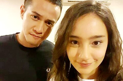 Tatjana Saphira dan Herjunot Ali Mesra di Twitter