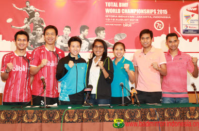 Tim Indonesia Siap Berjuang di Kejuaraan Dunia Bulutangkis 2015