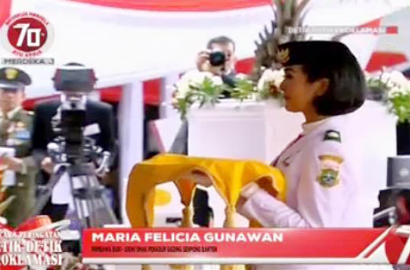 Maria Felicia Gunawan, Pembawa Baki Tim Sadewa Paskibraka Nasional 2015