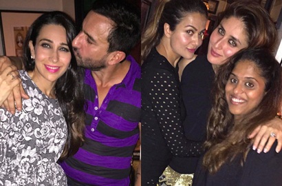 Seksinya Karishma dan Kareena Kapoor Pamer Paha di Ultah Saif Ali Khan