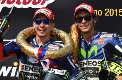 Kalah di Brno, Persaingan Valentino Rossi-Jorge Lorenzo Dimulai Lagi