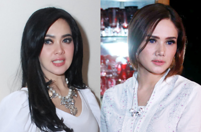 Adu Pose Kocak Syahrini dan Mulan Jameela, Siapa yang Paling Cantik?