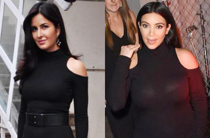 Katrina Kaif dan Kim Kardashian Pakai Baju Sama, Cantikkan Mana?
