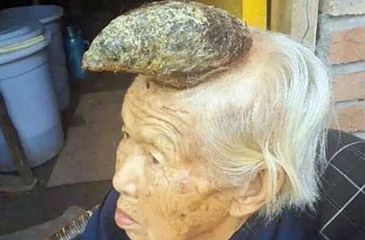 OMG, Nenek Bertanduk Ditemukan di Kota Ziyang Tiongkok