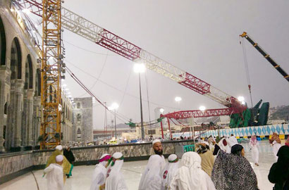 Usai Badai Hingga Crane Tumbang, Cuaca Mekah Hari Ini Cerah