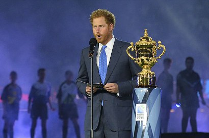 Pangeran Harry Jadi 'Tukang Kebun' di Pembukaan Piala Dunia Rugbi 2015