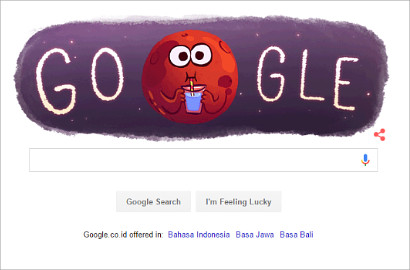 Rayakan Temuan Air di Mars, Google Bikin Doodle Spesial