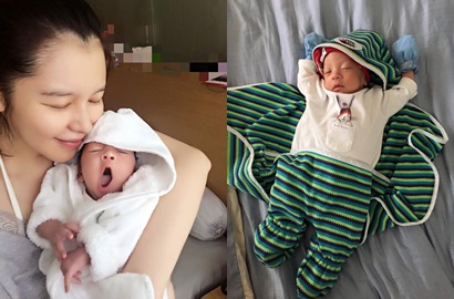 Ibu Baru, Vivian Hsu Gemas Lihat Buah Hatinya Ngantuk Habis Mandi