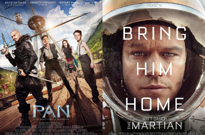 Budget Besar, Debut 'Pan' Hugh Jackman Tak Mampu Geser 'The Martian'