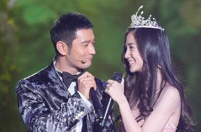 Baru Menikah, Huang Xiaoming dan Angelababy Makan Bareng Anak?