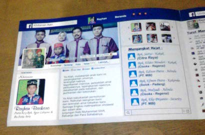 Inspirasional, Undangan Kreatif Khitanan Mirip Laman Facebook