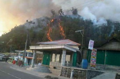 Belum Padam, Kebakaran Gunung Lawu Merembet ke Pemukiman Warga
