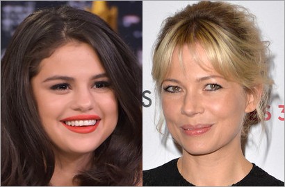 Selena Gomez Pamer Bra dan Cium Pipi Michelle Williams di InStyle Awards