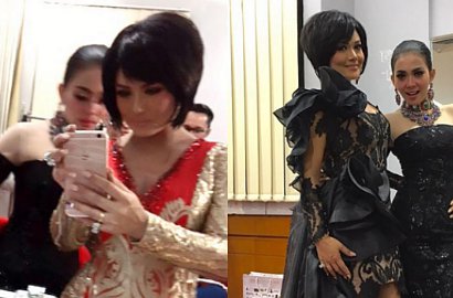 Kenakan Gaun Hitam di IDA 2015, Cantik Krisdayanti atau Syahrini?