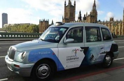 Hebat, Taksi-Taksi di London Ikut Promosikan Tempat Wisata Indonesia