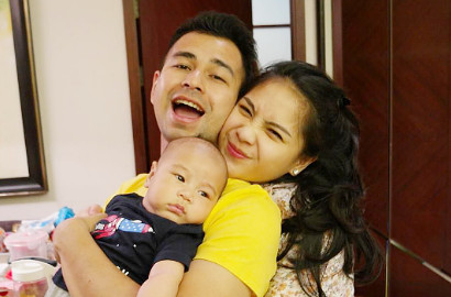 Sama-Sama Pakai Kacamata, Nagita Adu Kegantengan Raffi Ahmad-Rafathar