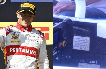 Tempelkan Ayat Kursi di Mobil Balap, Rio Haryanto Bikin Kagum Netter Malaysia