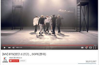 MV 'Dope' Bangtan Boys Tembus 30 Juta View di YouTube