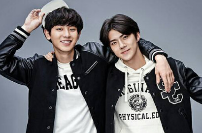 Chanyeol dan Sehun EXO Gemeteran Naik Gyro Drop di Video Promosi Lotte World