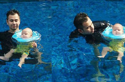 Diajak Raffi Ahmad, Rafathar Berani Renang di Kolam Orang Dewasa