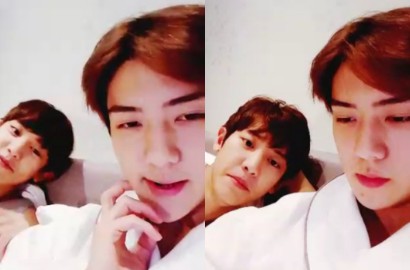 Chanyeol dan Sehun EXO Gila-Gilaan Bareng di Broadcast Naver V App