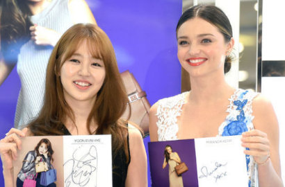 Hadiri Acara Bareng, Lebih Cantik Yoon Eun Hye Atau Miranda Kerr?
