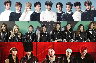 Masih Kokoh, EXO, Big Bang dan SNSD Dominasi Berbagai Chart Musik Tahun Ini