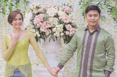 Romantis Namun Ekstrim, Nina Zatulini Prewedding di Atas Tebing