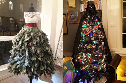 Hiasan Keren Berbagai Pohon Natal Ini Berbentuk Gaun Hingga Darth Vader