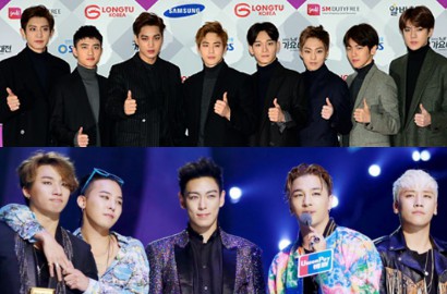 EXO dan Big Bang Rajai Chart Album Fisik dan Digital 2015 Versi Gaon