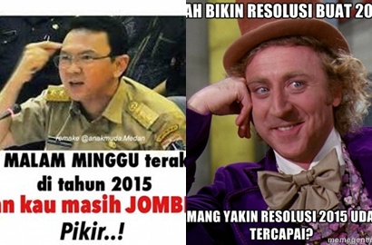 Jelang 2016, Meme 'Tahun Baru' Ahok Hingga Putin Ramai di Medsos
