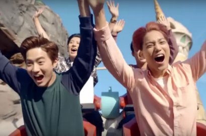 Hebohnya EXO Jerit-Jerit Naik Atlantis di Video Promosi Lotte World