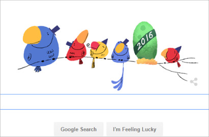 Wah, Google Doodle Ucapkan Selamat Tahun Baru Lebih Awal