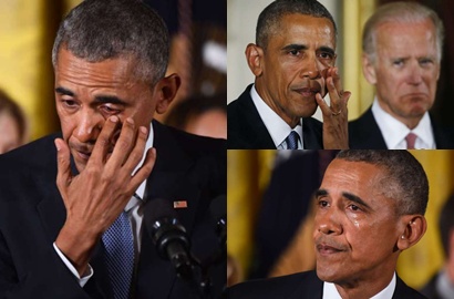 Pidato Soal Kekerasan dan Kepemilikan Senjata Api, Obama Menangis