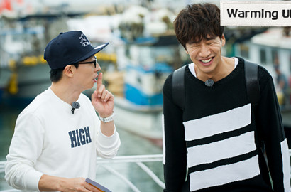 Kompaknya Yoo Jae Suk dan Lee Kwang Soo Saat Syuting 'Running Man'