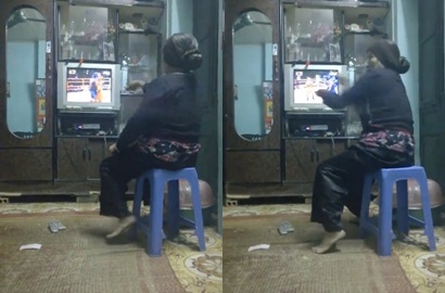 Nonton Tinju, Reaksi Heboh Nenek Ini Bikin Netter Ketawa