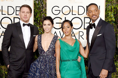 Channing Tatum-Will Smith cs di Red Carpet Golden Globe Awards, Lebih Keren Siapa?