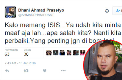 Setelah Soal Maia, Ahmad Dhani Disindir Karena Minta Maaf ke ISIS untuk Teror Bom