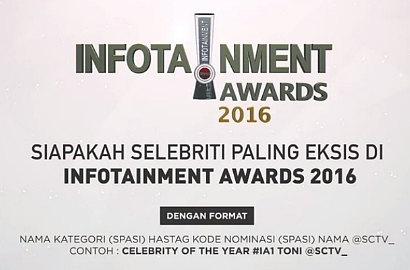 Intip Daftar Nominasi Lengkap Infotainment Awards 2016