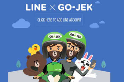 Go-Jek dan Line Kerjasama, Penumpang Dapat Layanan Gratis