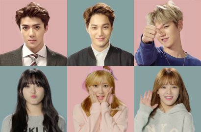 Intip Gaya Imut dan Gemesin EXO dan AOA di Iklan Brand Pakaian