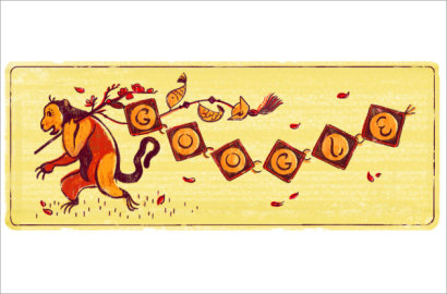 Sambut Tahun Baru Imlek 2016, Google Pasang Doodle Monyet Api